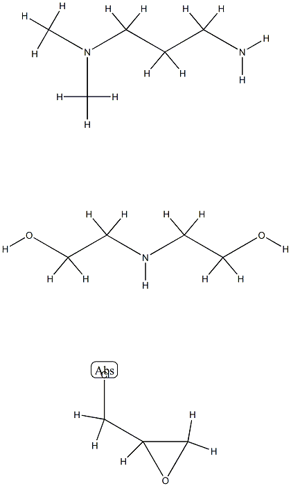 Ethanol, 2,2'-iminobis-, polymer with (chloromethyl)oxirane and N,N-dimethyl-1,3-propanediamine 구조식 이미지