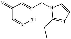 4(1H)-Pyridazinone,6-[(2-ethyl-1H-imidazol-1-yl)methyl]-(9CI) Structure