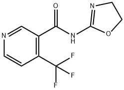 3-Pyridinecarboxamide,N-(4,5-dihydro-2-oxazolyl)-4-(trifluoromethyl)-(9CI) Structure
