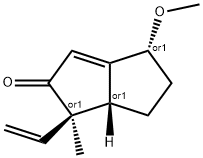 2(1H)-Pentalenone,1-ethenyl-4,5,6,6a-tetrahydro-4-methoxy-1-methyl-,(1R,4R,6aS)-rel-(9CI) 구조식 이미지