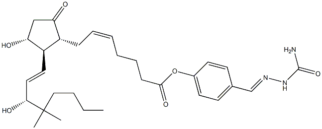 16,16-dimethyprostaglandin E2 4-benzaldehyde semicarbazone ester 구조식 이미지