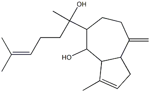 1,3a,4,5,6,7,8,8a-Octahydro-4-hydroxy-α,3-dimethyl-8-methylene-α-(4-methyl-3-pentenyl)-5-azulenemethanol 구조식 이미지