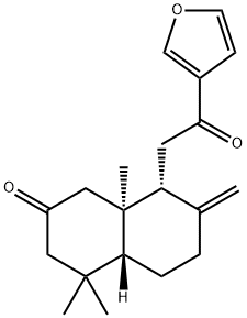 (4aR)-8β-[2-(3-Furyl)-2-oxoethyl]decahydro-4,4,8aβ-trimethyl-7-methylenenaphthalen-2-one 구조식 이미지