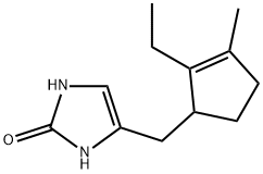 2H-Imidazol-2-one,4-[(2-ethyl-3-methyl-2-cyclopenten-1-yl)methyl]-1,3-dihydro-(9CI) 구조식 이미지