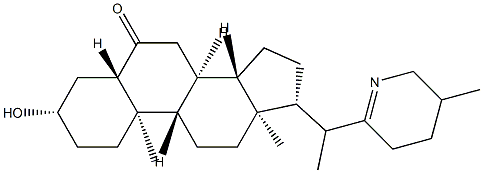 (20ξ,25ξ)-3β-Hydroxy-16,28-seco-5α-solanid-22(28)-en-6-one 구조식 이미지