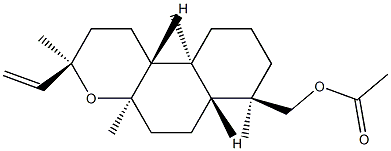 (13R)-8-Methyl-14-oxapimar-15-en-18-ol acetate 구조식 이미지