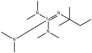 t-Amylimidotris(dimethylamido)tantalum(V) TAIMATA 구조식 이미지