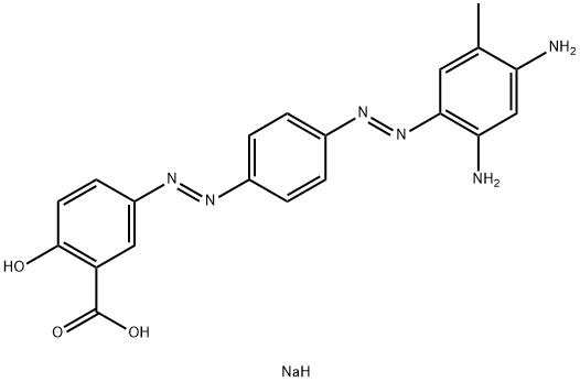 Benzoic acid,5-[2-[4-[2-(2,4-diamino-5-methylphenyl)diazenyl]phenyl]diazenyl]-2-hydroxy-,sodium salt (1:1) Structure