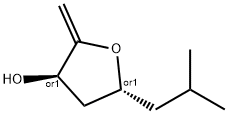 3-Furanol, tetrahydro-2-methylene-5-(2-methylpropyl)-, (3R,5R)-rel- (9CI) Structure