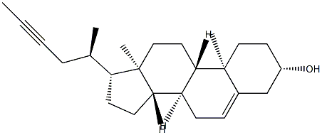 26,27-Dinorcholest-5-en-23-yn-3β-ol 구조식 이미지