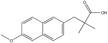 6-메톡시-α,α-디메틸-2-나프탈렌프로피온산 구조식 이미지