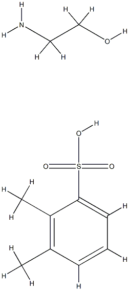 dimethylbenzenesulphonic acid, compound with 2-aminoethanol (1:1) Structure