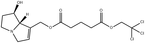 Pentanedioic acid 1-[(1R)-2,3,5,7aβ-tetrahydro-1α-hydroxy-1H-pyrrolizin-7-yl]methyl 5-(2,2,2-trichloroethyl) ester 구조식 이미지