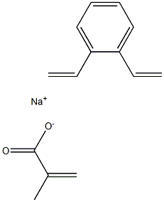 2-프로펜산,2-메틸-,나트륨염,디에테닐벤젠중합체 구조식 이미지