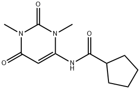 Cyclopentanecarboxamide, N-(1,2,3,6-tetrahydro-1,3-dimethyl-2,6-dioxo-4- 구조식 이미지