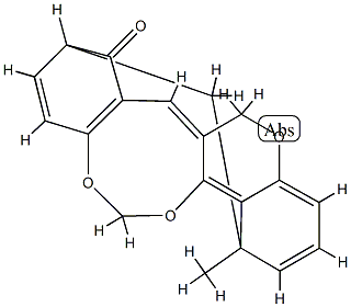 6-methyl-6,12-methano-6H,12H,13H-benzopyran(4,3-d)benzodioxocin-13-one 구조식 이미지
