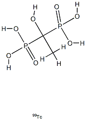 테크네튬Tc99m에티드로네이트 구조식 이미지