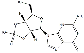 guanosine cyclic 2',3'-(hydrogen phosphate)  구조식 이미지