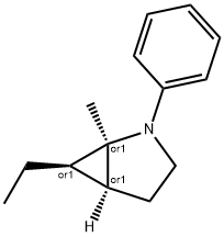 2-Azabicyclo[3.1.0]hexane,6-ethyl-1-methyl-2-phenyl-,(1R,5S,6R)-rel-(9CI) Structure