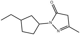 3H-Pyrazol-3-one,2-(3-ethylcyclopentyl)-2,4-dihydro-5-methyl-(9CI) Structure