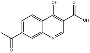 3-Quinolinecarboxylicacid,7-acetyl-4-hydroxy-(9CI) 구조식 이미지