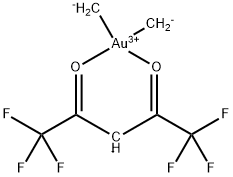 DIMETHYLGOLD HEXAFLUOROACETYLACETONATE 구조식 이미지