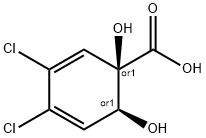 2,4-Cyclohexadiene-1-carboxylic acid, 3,4-dichloro-1,6-dihydroxy-, (1R,6S)-rel- (9CI) Structure