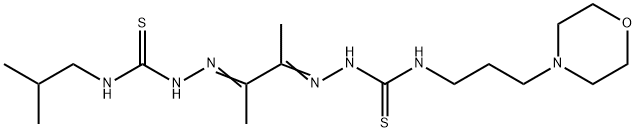 4-(2-Methylpropyl)-4'-(3-morpholinopropyl)[1,1'-(1,2-dimethyl-1,2-ethanediylidene)bisthiosemicarbazide] 구조식 이미지
