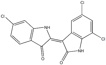 5',6,7'-Trichloro-Δ2,3'(2'H,3H)-bi[1H-indole]-2',3-dione 구조식 이미지