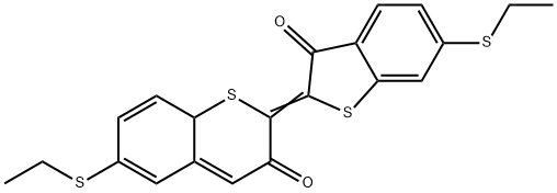6,6'-Bis(ethylthio)-Δ2,2'(3H,3'H)-bibenzo[b]thiophene-3,3'-dione 구조식 이미지