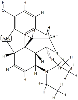 6,7-Didehydro-8β-diethylamino-4,5α-epoxy-17-methylmorphinan-3-ol Structure