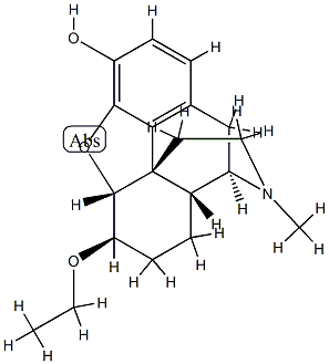 4,5α-에폭시-6β-에톡시-17-메틸모르피난-3-올 구조식 이미지