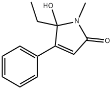 2H-Pyrrol-2-one,5-ethyl-1,5-dihydro-5-hydroxy-1-methyl-4-phenyl-(9CI) 구조식 이미지