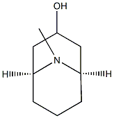 (1β,3β,5β)-9-Methyl-9-azabicyclo[3.3.1]nonan-3-ol 구조식 이미지
