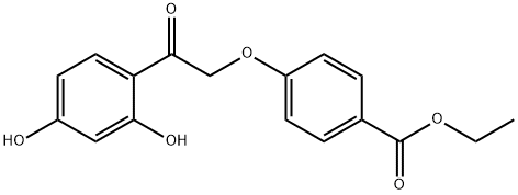 ethyl 4-[2-(2,4-dihydroxyphenyl)-2-oxoethoxy]benzoate Structure