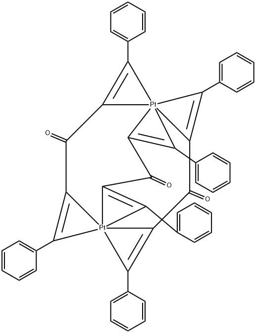 Tris(dibenzylideneacetone)diplatinuM(0) 구조식 이미지