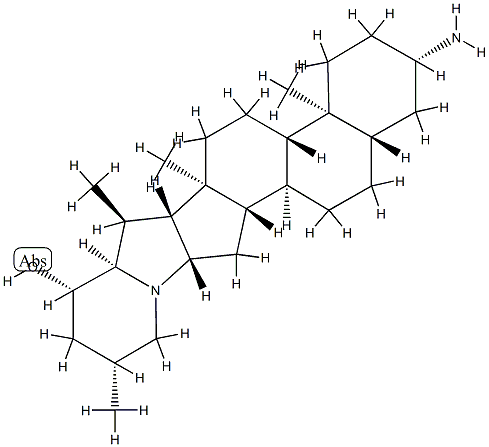 (22β,25β)-3β-Amino-5α-solanidan-23β-ol Structure