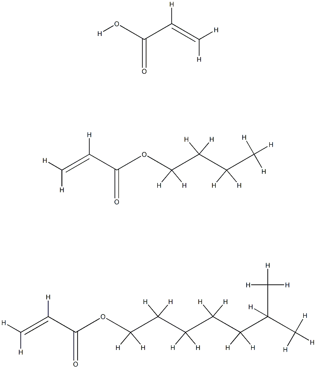 2-Propenoic acid, polymer with butyl 2-propenoate and isooctyl 2-propenoate 구조식 이미지