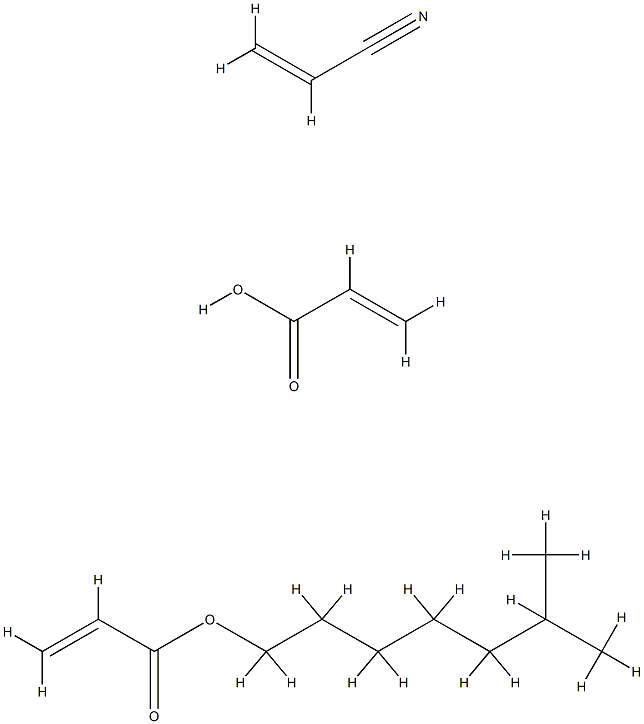 2-Propenoic acid, polymer with isooctyl 2-propenoate and 2-propenenitrile Structure