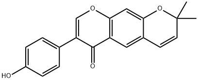 7-(4-Hydroxyphenyl)-2,2-dimethyl-2H,6H-benzo[1,2-b:5,4-b']dipyran-6-one 구조식 이미지