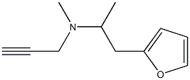 N,α-디메틸-N-(2-프로피닐)-2-푸라에탄아민 구조식 이미지