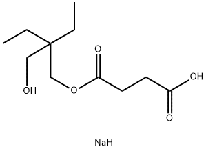 Succinic acid 1-sodium 4-(2,2-diethyl-3-hydroxypropyl) ester salt 구조식 이미지