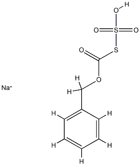 Thiosulfuric acid,anhydride with phenylmethyl carbonothioate, sodium salt (1:1) 구조식 이미지