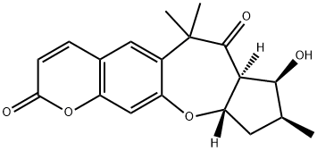 (7aS)-8,9,10,10aβ-Tetrahydro-8β-hydroxy-6,6,9β-trimethyl-2H,6H-cyclopenta[b]pyrano[3,2-h][1]benzoxepine-2,7(7aαH)-dione 구조식 이미지