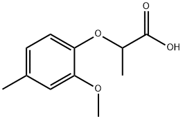 2-(2-methoxy-4-methylphenoxy)propanoic acid 구조식 이미지