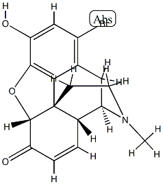 1-Bromo-7,8-didehydro-4,5α-epoxy-3-hydroxy-17-methylmorphinan-6-one 구조식 이미지