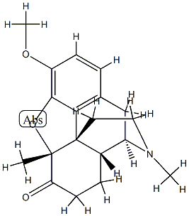 5β,17-Dimethyl-4,5α-epoxy-3-methoxymorphinan-6-one 구조식 이미지