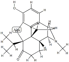 4,5α-Epoxy-3-hydroxy-5β-isopropyl-17-methylmorphinan-6-one 구조식 이미지