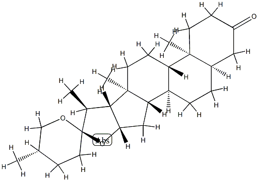 (25S)-5β-Spirostan-3-one Structure