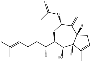 (3aS)-5α-[(R)-1,5-Dimethyl-4-hexenyl]-1,3aα,4,5,6,7,8,8aβ-octahydro-3-methyl-8-methylene-4α,7α-azulenediol 7-acetate 구조식 이미지